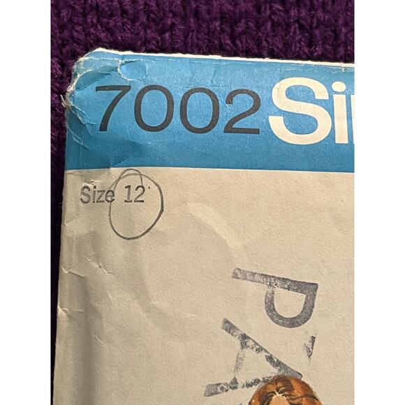 Simplicity 7002 Sewing pattern Wide leg pant top blouse 1970s size 12 - Picture 2 of 5